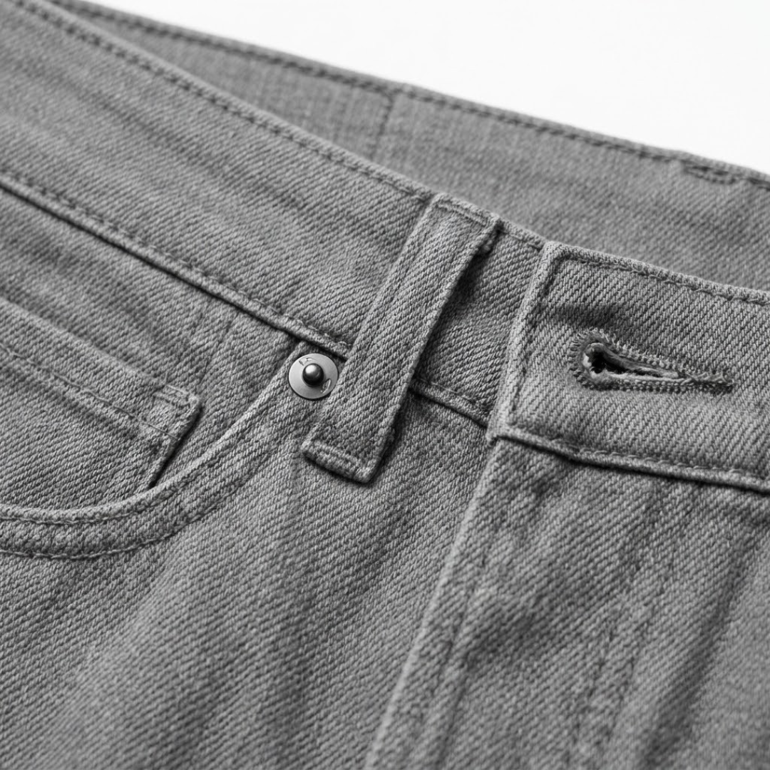 Tailored Ash Grey Selvedge Denim Jeans