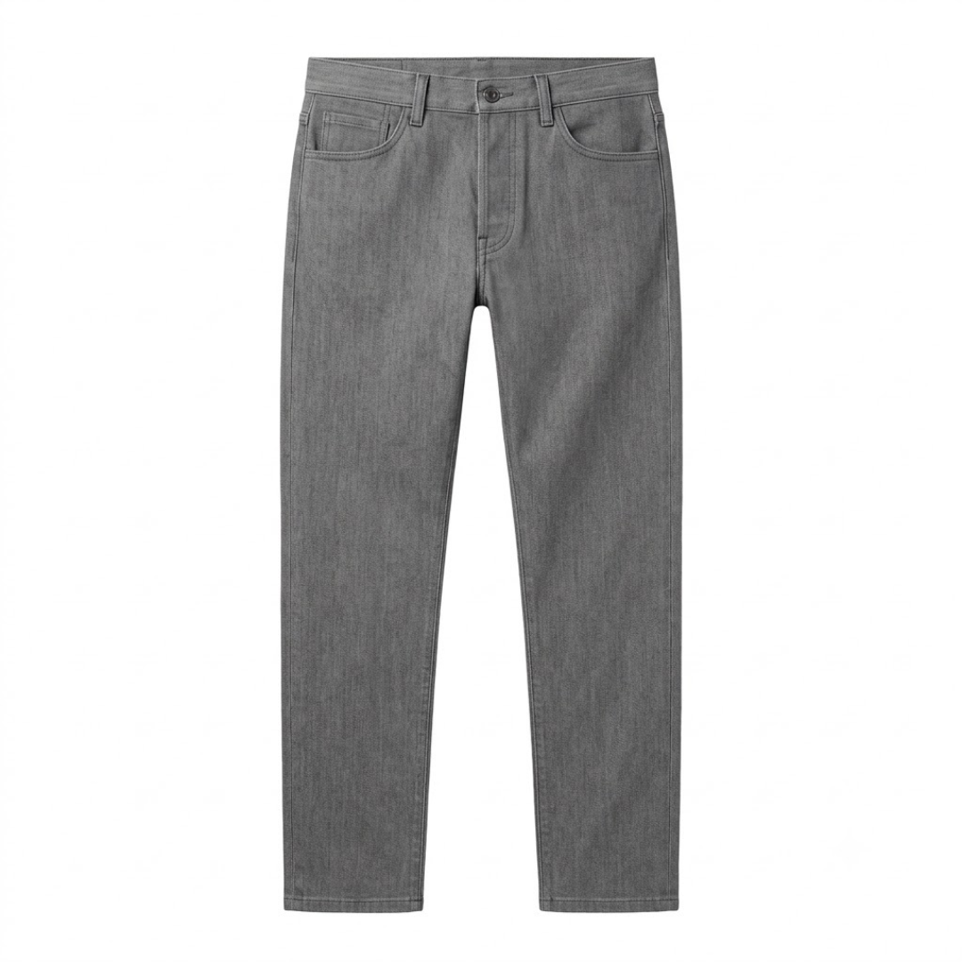 Tailored Ash Grey Selvedge Denim Jeans