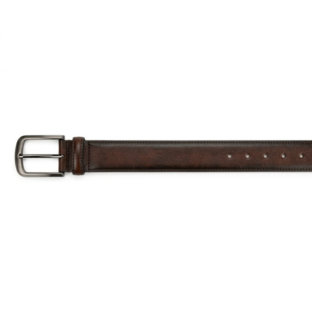 Elegant Brown Leather Belt
