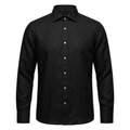 Tailored Obsidian Black Cotton Shirt