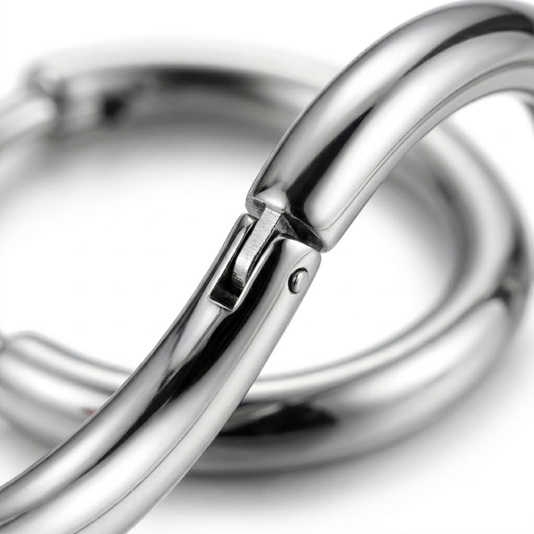 Polished Stainless Steel Circle Hoop Earring