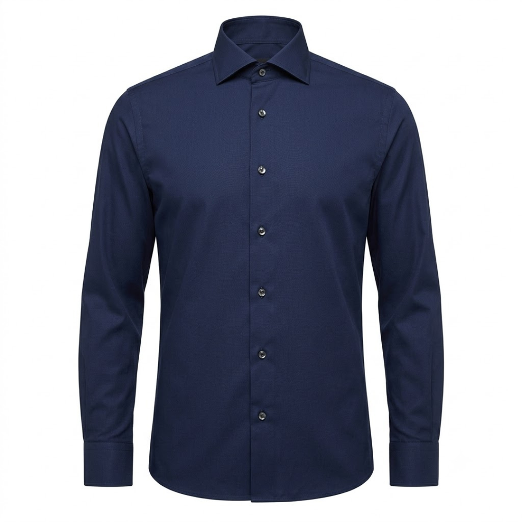 Premium Navy Blue Dress Shirt