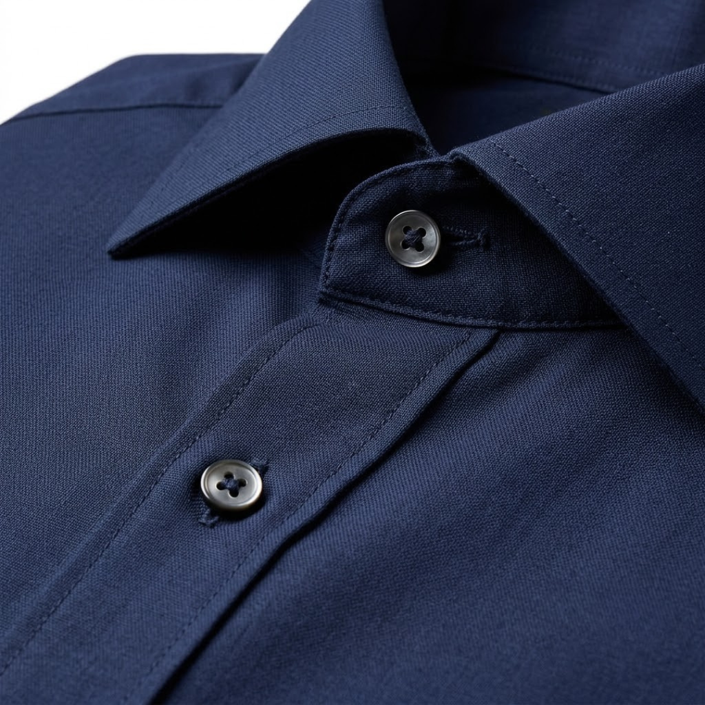 Premium Navy Blue Dress Shirt