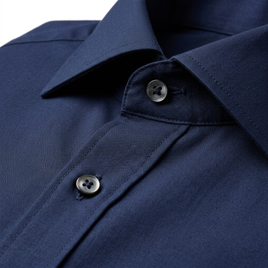 Premium Navy Blue Dress Shirt