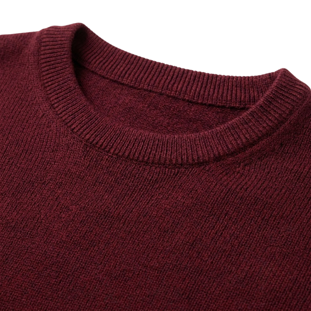 Burgundy Fine Merino Wool Sweater
