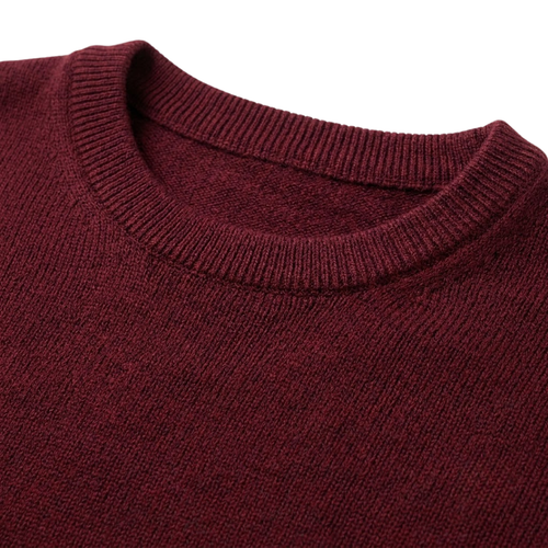 Burgundy Fine Merino Wool Sweater